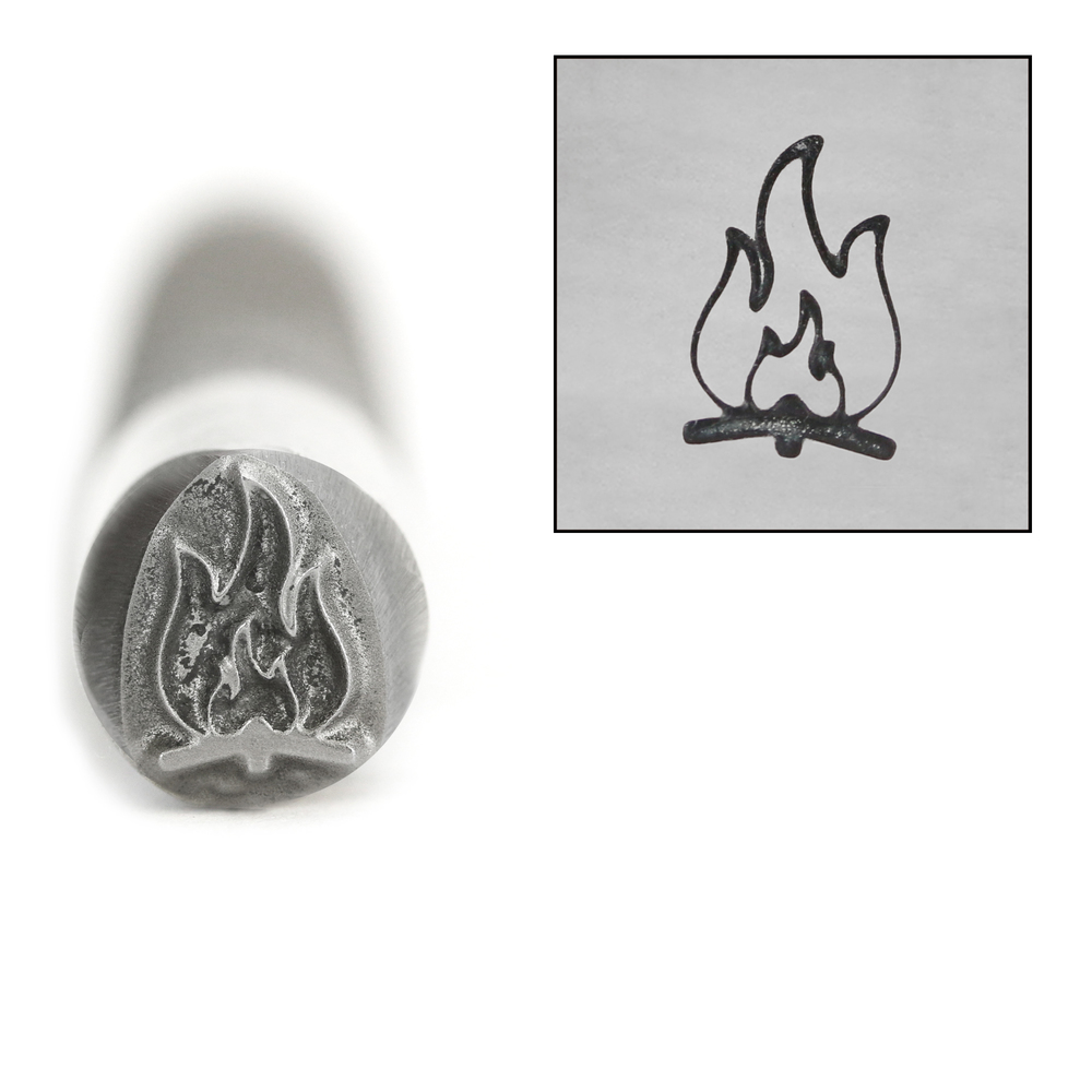 Metal Stamping Tools Advantage Series Campfire Metal Design Stamp, 8mm